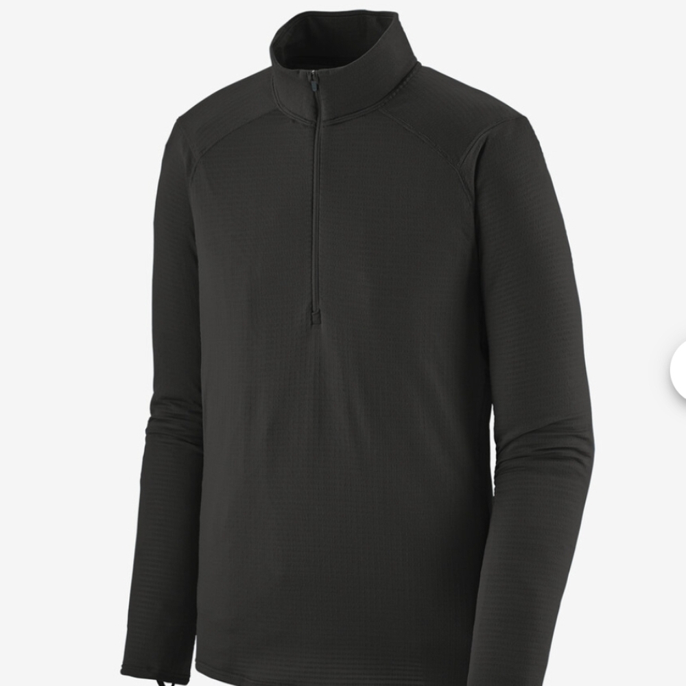Patagonia Capilene Mens Black Quarter Zip Pullover Top Size XL